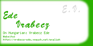 ede vrabecz business card